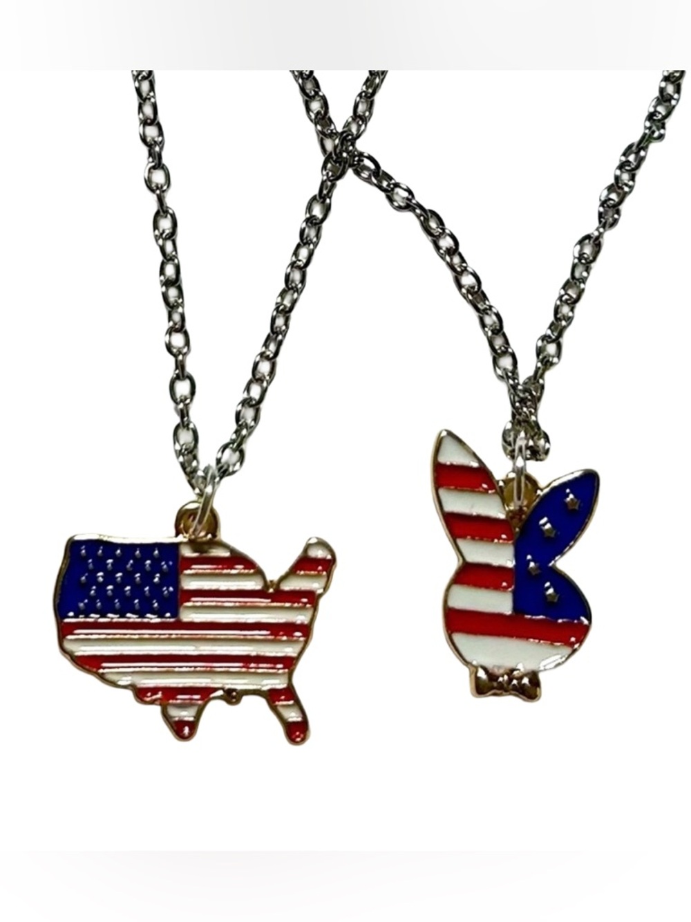 Patriotic Double Necklace Set